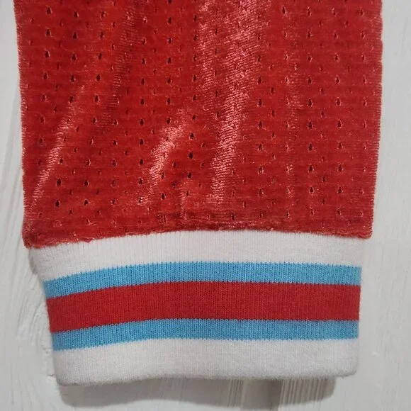 Juicy Couture Black Label Women's S Red Velour Graphic Bomber Varsity Jacket - Picture 11 of 16